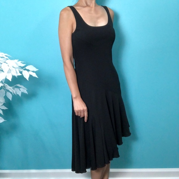 Express Sleeveless Asymmetrical Black Dress - Picture 2 of 8